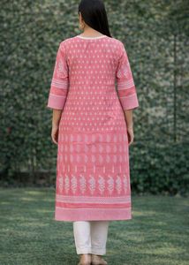 Elegant Pink Printed Kurta