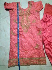 Elegant Pink Kurta Set with Salwar