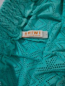 Sea Green Lace Swim Cover-Up Shorts