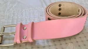 Pink Belt with Metalic Rings
