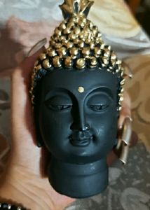 "Buddha Head Decorative Showpiece - 13.5cm Poly Re