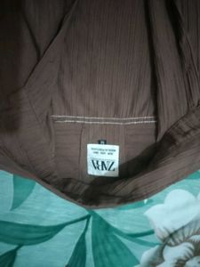 Men's Short Sleeve Brown Shirt