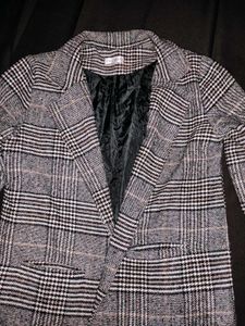 Classic Plaid Blazer Coat