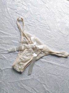 Lace Thong with Bow Detail