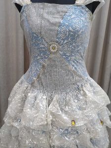 Unique Ruffled Gown
