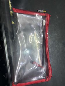 Clear Pouch with Red Zipper