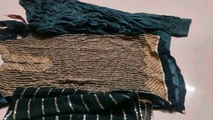 Embellished Teal Kurta Set