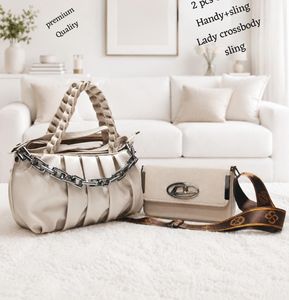 2-Piece Cream Handbag & Crossbody Set