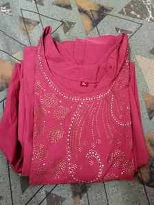 Sparkling Pink Kurta with Embellishments