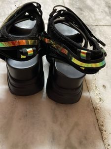Black And White Rainbow Sandals