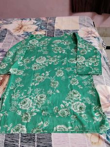 Floral Print Peplum Kurta