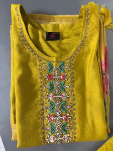 heavy Beautiful mustard Kurta Set