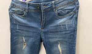Mid Waist Denim Jeans