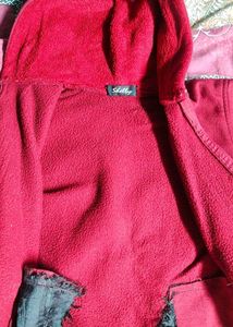 Cozy Red Hooded Jacket