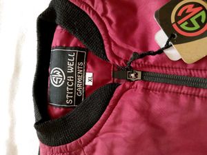 Burgundy Bomber Jacket