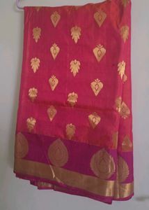 Flawless Orange/Pink Kanchivaram Saree