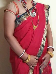 Red Festive Wear Saree