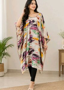 Stylish Abstract Print Kaftan Kurta