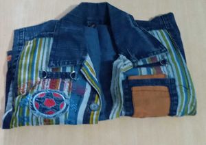 Kids Denim Patchwork Shirt
