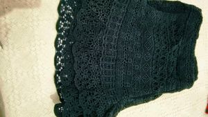 Very Cute Crop Top With Net Shorts