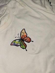White Butterfly Graphic Tee
