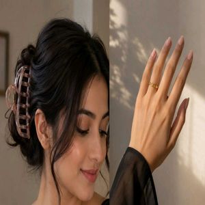 Chic Claw Clip and Ring Set