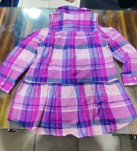 Chic Plaid Cold Shoulder Tunic Top