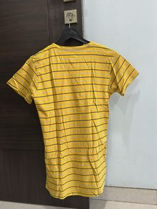 Men's Yellow Striped T-Shirt