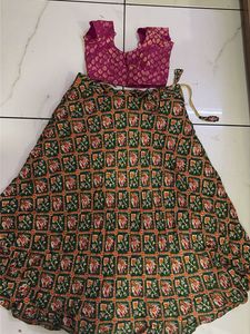 Vibrant Elephant Print Lehenga Choli Set