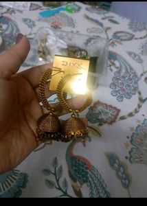 New Big Party Wear Golden Jhumka Earrings
