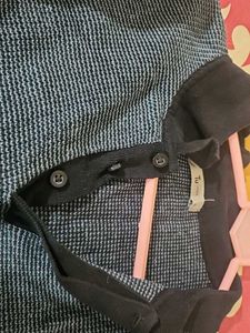 Men's Blue Striped Knit Sweater
