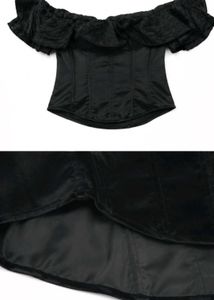 Elegant Black Velvet Corset Top