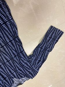 Contemporary Abstract Print Long-Sleeve Top