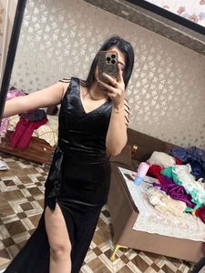 Elegant Black Maxi Dress🎀❤️🌻