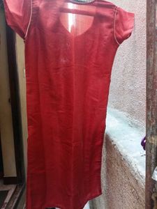 new dress Elegant Rust Embroidered Kurta