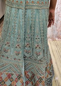 Exquisite Teal Embroidered Lehenga Choli