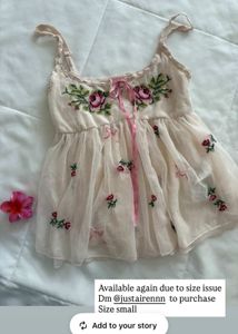 Floral Embroidered Lingerie Top
