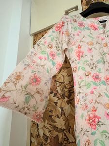 Floral Print Cotton Kurta