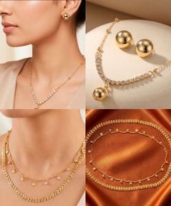 Anti-turnish Elegant Gold Jewelry Set - combo of 2