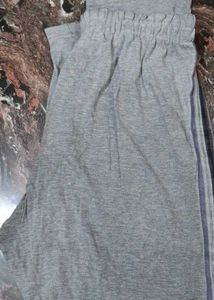Grey Track Pants with Side Stripe