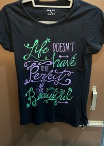 Black "Life" Graphic T-Shirt