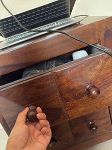 Sheesham Wooden Side Table with Drawers