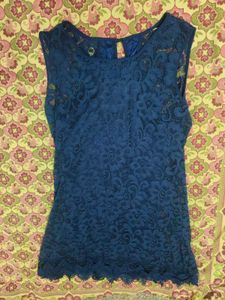 Elegant Navy Blue Lace dress