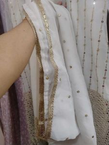 Elegant White Kurta Set with Dupatta