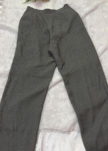 Classic Grey Wide-Leg Trousers