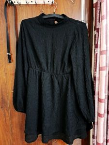 Urbanic Black Gothic Mini Dress