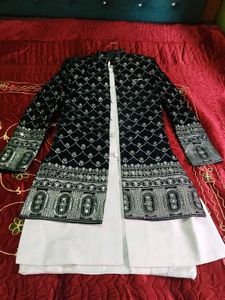 Elegant embroidered indo-western sherwani