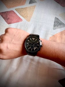 Emporio Armani Black Chronograph Watch