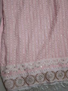 Elegant Pink Sequined Kurta