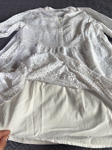 White Lace A-Line Dress